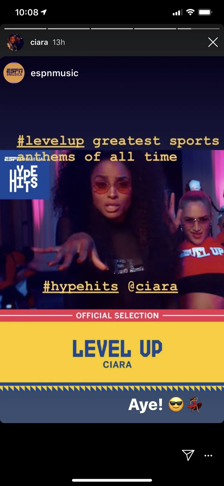 Ciara Instagram Story repost